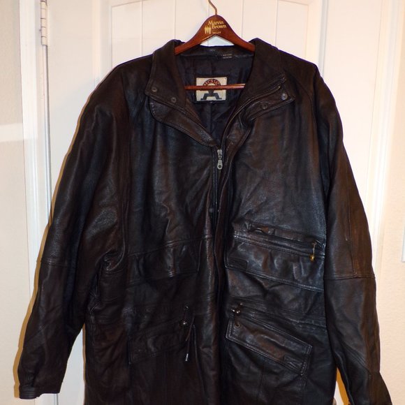 PHASE 2 MENS BLACK LEATHER JACKET - Picture 1 of 5